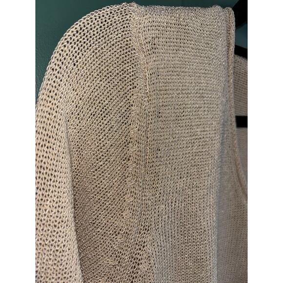 J. McLaughlin XL tan V-neck pullover sweater Excellent Condition - Picture 3 of 7